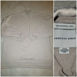 American eagle oversized neutral khaki sweatshirt M